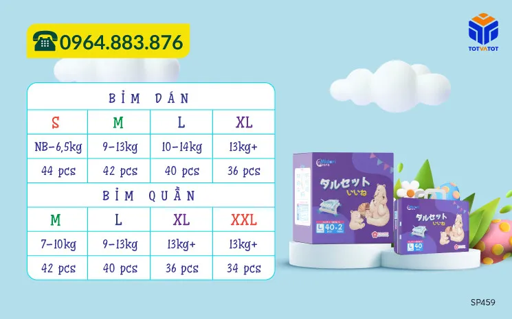 Bịch Tã/ Bỉm quần MIDORI Care size M,L,XL,XXL Chính hãng Nhật Bản